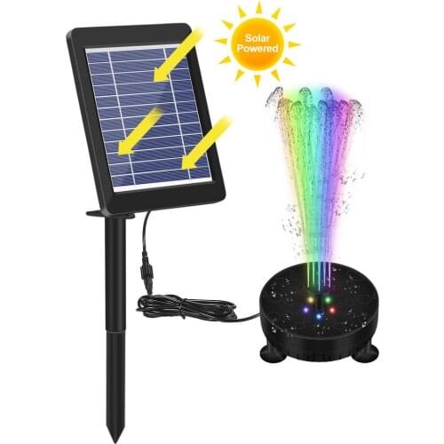 6V/3.5W Solar Fountain Colorful Lamp Plug-in Shower Fountain For Gardens Fish Tanks Ponds High Quality Bird Shower Fountain New