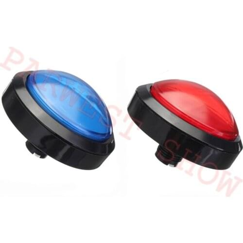 2pcs 100MM LED Light Lamp Arcade push button start button Big Round Arcade Video Game Player Push Button+ microswitch+stents