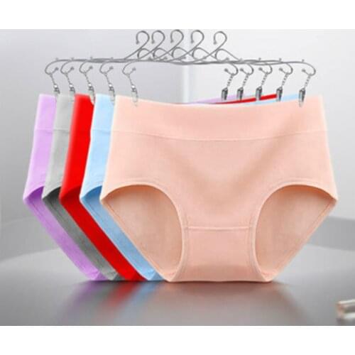 Panties 5pcs/lot 2020 Briefs for Women Cotton Seamless Panties Woman Mid Rise Sexy Lingerie Women Solid Color Seamless Panties