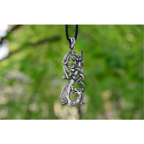Viking Norse Charm The Ringerike Dragon Scandinavian Necklace Norse Jewelry