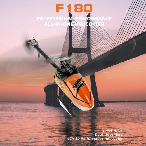 YU XIANG F180 RC Helicopter 2.4GHz 6CH Flybarless 3D/6G Stunt Helicopter RTF Dual Brushless Motor RC Helicopter for Adults Gift