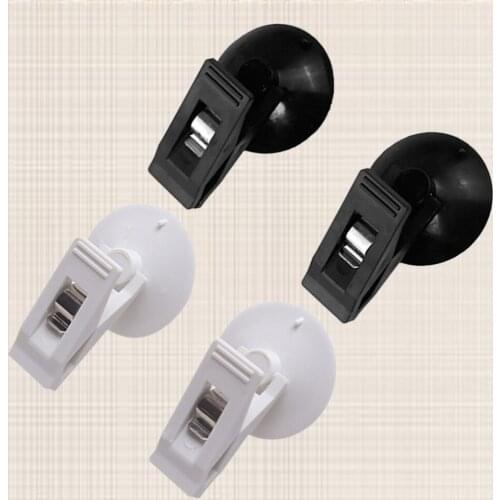 2 Pair Multifunctional Suction Type Clips Curtain Clamp Bag Holder Storage Clip for Car Auto (Black)