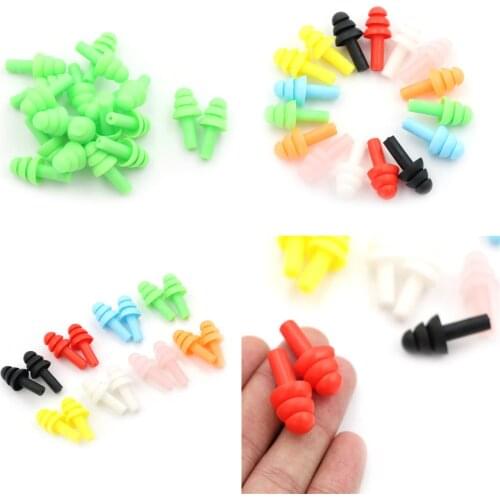 20Pcs Soft Silicone Wired Ear Plugs Noise Reduction Caps Earmuffs Hearing Protection Anti-noise Sleeping Plugs
