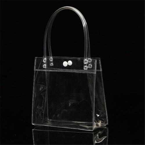 25pcs Casual PVC Transparent Clear Bags Shoulder Bag Handbag Jelly Small Phone Bags
