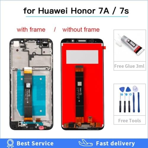 5.45" LCD for Huawei Honor 7A DUA-L22 LX2 L02 LCD Display + Touch Screen Digitizer Assembly For honor 7S LCD high quality