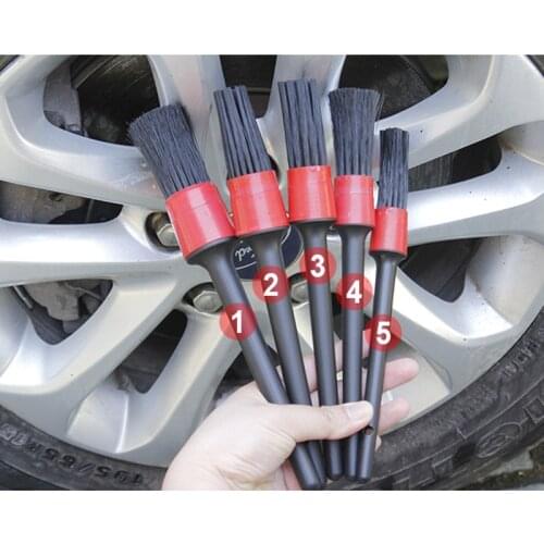 5pcs Car Detailing Brush Auto Cleaning Car Cleaning Detailing Set Dashboard Air Outlet Clean Brush Tools Car Wash Accessories