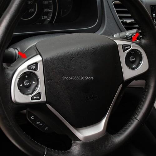 FOR HONDA CRV CR-V 2012 2013 2014 2015 ACCESSORIES ABS CHROME Steering Wheel Button Cover Frame Decorative Trim caccessories