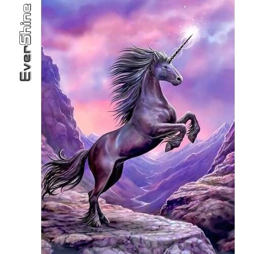 Evershine Diamond Painting Horse Animal Full Square Round Diamond Embroidery Sale Cross Stitch Mosaic Kit Handmade Gift