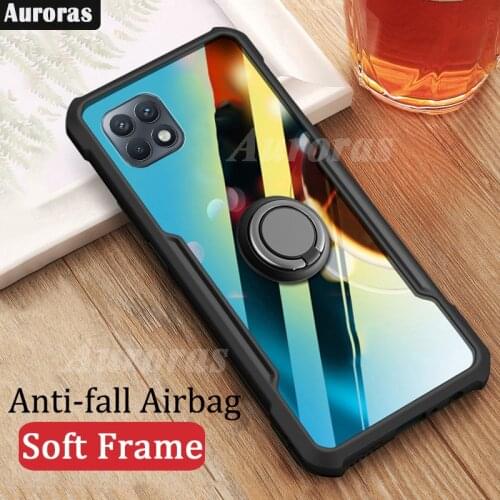 Auroras For Samsung Galaxy A22 5G Case Anti-fall Airbag Case Shockproof With Ring Soft Frame Cover For Samsung A22 4G Case