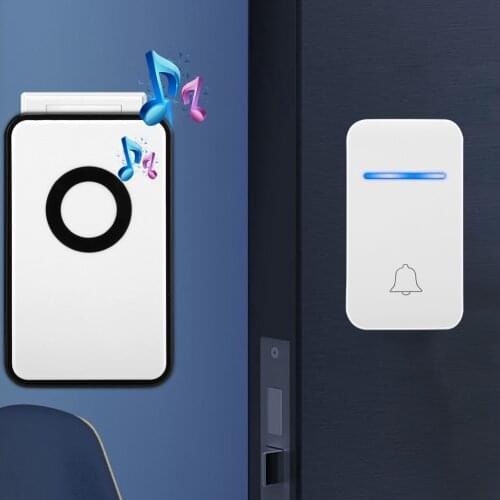 Wireless Doorbell Smart Door Bell Home Self-Generating Required Cordless Ring Dong Chime Timbre Calling For Home Hospital Hotel