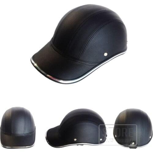 Baseball Cap moto Half Face Helmets Bike Cycling Helmet casco Protective ABS Leather gorras de beisbol motorcycle helmet