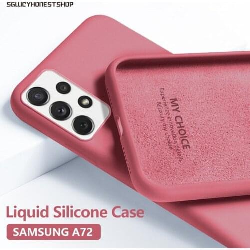 Origina Liquid Silicone Case For Samsung A52 A72 A42 A12 5G A21S A71 A51 4G A31 A41 For Samsung S20 FE S21 Plus Ultra M51 Cover