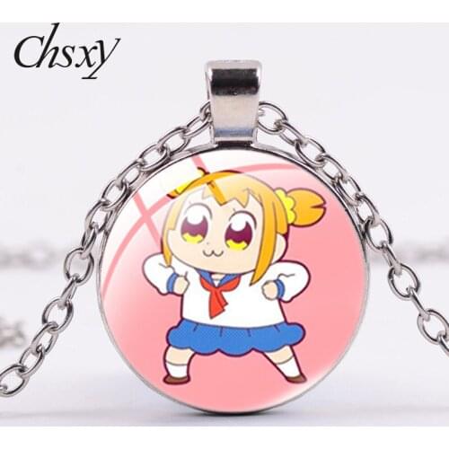 CHSXY Japan Anime POP TEAM EPIC Necklaces Cartoons Art Photo Crystal Kawaii Long Chian Choker For Fans Women Men Jewelry Gifts