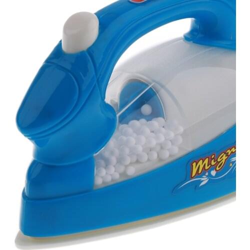 Kids Children Mini Plastic Home Appliance Toys with Light & Sound, Birthday Gift - Blue Iron