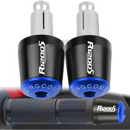 For BMW R1200S 2004 2005 2006 2007 2008 2009 2010 R 1200 S 7/8mm CNC Aluminum Motorcycle Hand Bar End Handlebar Handle Grips Cap