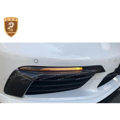 For Porsche 718 Boxter Headlight Lamp Eyebrow Decorative Cover High Quality Carbon Fiber Material Headlight Covers Car Styling