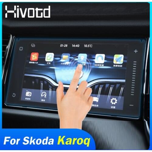 For Skoda Karoq 2018-2020 Accessories Interior Deceration Car GPS Navigation Tempered Glass Screen Protective Cover Film Sticker
