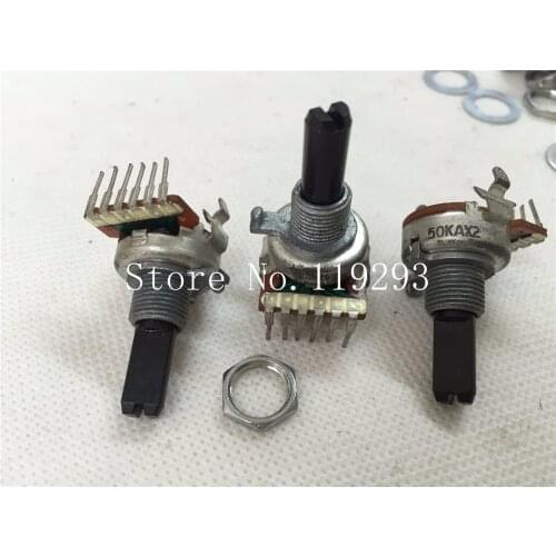 [SA]taiwan 161 -type double potentiometer A50Kx2 20mm,--10PCS/LOT