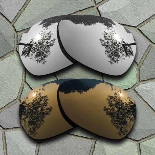 Chrome&Bronze Copper Sunglasses Polarized Replacement Lenses for Oakley Crosshair 2012
