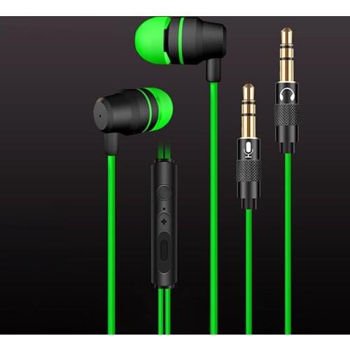 3.5mm Stereo Cable Gaming Earphones Surround Vibration Wired Games For PUBG Chicken Dinner Earphones Earphone