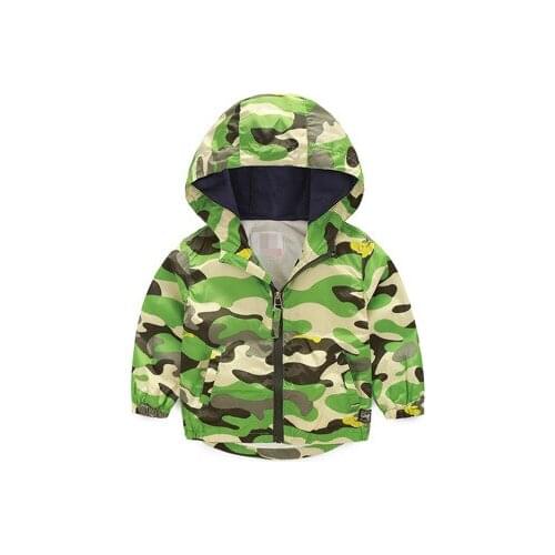 Hot Sale spring autumn children Camouflage hoodies Boys girls cotton coat Fashion Long Sleeve Print baby clothes zipper Jacket