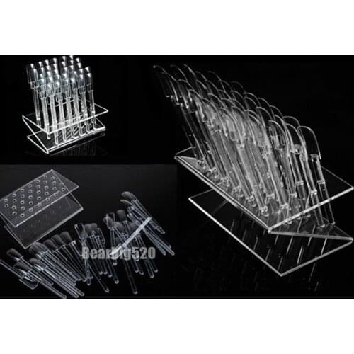 New 32 Tips Pop Sticks Nail Art Clear Tips Display Stand Showing Shelf Nail Polish Practice Training Tool