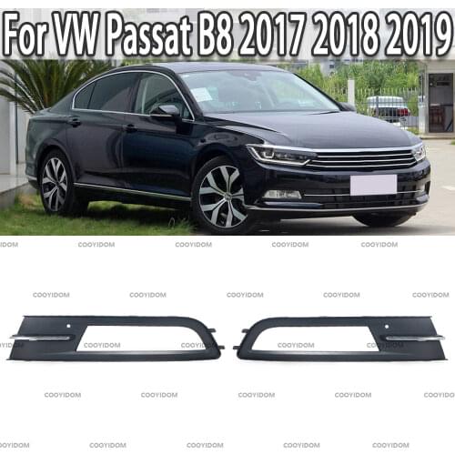 K-Car Front Bumper Fog Light Lamp Chrome Grill For Volkswagen VW Passat B8 2017 2018 2019 3G0853665A 3G0853666