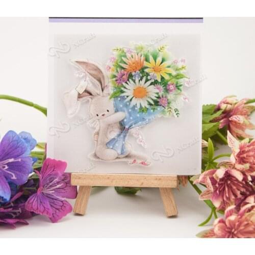 Clear Stamps rabbit Scrapbook Card album paper craft handmade silicon rubber roller transparent stamps