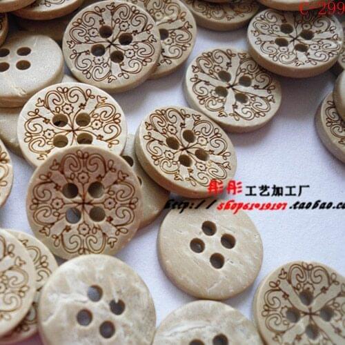 13mm, Natural coconut buttons,Accssories sewing (c-299)