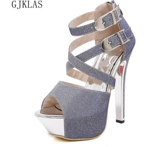 Thick Heel Sandals Summer Women Heels Classy Pump Escarpin Femme Buckle Heels Elegant Sandals for Women Ladies Fashion Heels