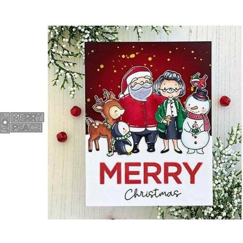 Merry Christmas Card Curved Border Making Scrapbooking Dies Metal Craft Metal Cutting Dies Greeting Card Handmade