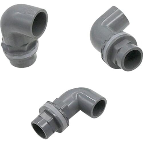 Water Supply I.D 20/25/32mm Elbow PVC Pipe Connector Water Tank Irrigation Water Pipe Joint Drainage System Garden Supplies