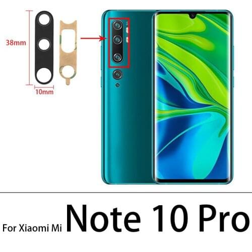 2Pcs/Lot, Camera Glass Lens Back Rear Camera Glass Lens For Xiaomi Mi 10 Mi10 / Mi Note 10 Pro with Glue Adhesive