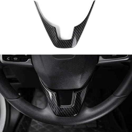 For 10Th Gen Civic ABS Carbon Fiber Style Steering Wheel Cover Sticker Trim for Honda Civic Trims 2016-2020