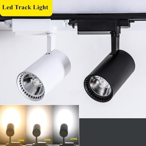 Led Track Light 12W 20W 30W 7W COB Track Lamps for Shop Rail Aluminum Spot Lighting for Clothing Store Ceiling Lamp Spotlights