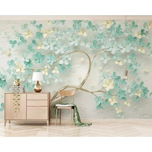 Fresh 3d flower embossed children wallpaper papel de parede,living room sofa TV wall bedroom wall papers home decor cafe mural