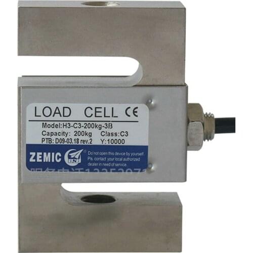 Zemic S type Load Cell H3-C3-7.5T/10T-6B Tension and Compression Weighing Force Sensor for Crane Hanging Hopper Scale IP68