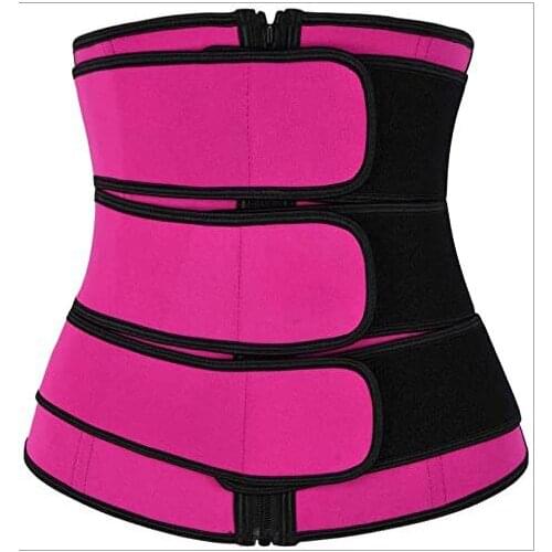 3 Belts Waist Trainer Shaper Corset Zip Up Slimming Cincher Girdle Workout Underbust Bustier Neoprene Waisttrainer Shapewear Hot