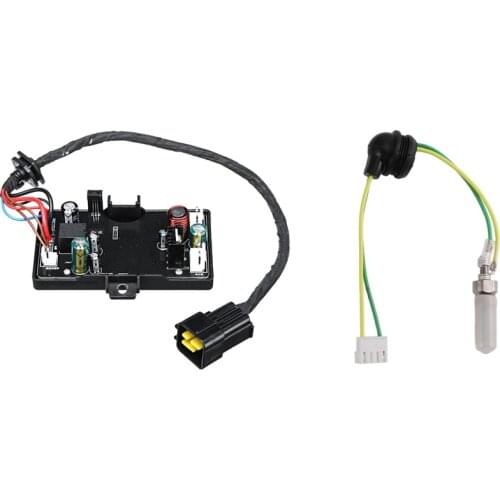 Air Crude Oil Heater Parking Heater Controller Board & 12V Car Plugs Ignition Wire Cable Glow Plug Pin