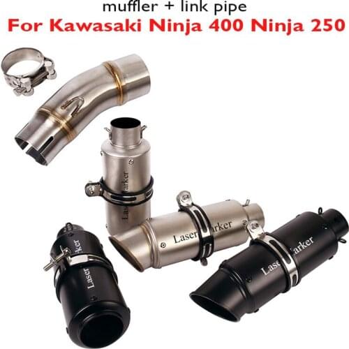 Motorcycle Exhaust System Connect Link Tube Escape Muffler Silencer for Kawasaki Ninja 400 Ninja 250 2017 2018 2019 2020