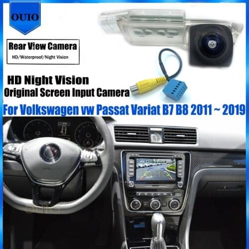 HD fisheye Rear Camera For Volkswagen vw Passat Variat B7 B8 Alltrack 2011 ~ 2019 Original Screen Input Parking Reversing Camera