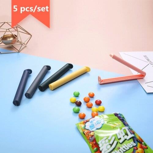 5Pcs Portable New Kitchen Storage Food Snack Seal Sealing Bag Clips Sealer Clamp Plastic Tool Kitchen accessories wholesale