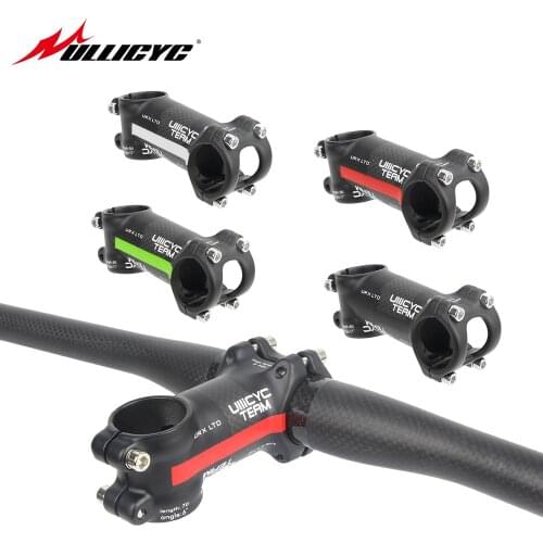 2017 New Arrive Ullicyc 4 Color Alloy + 3k Carbon 6 Degree 17 Degree Stem Mountain Bike Road Bike Stem Frok 28.6 bar 31.8 LGA08