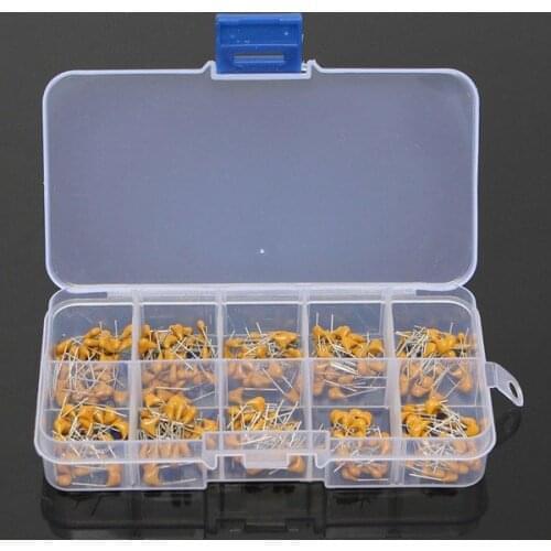 300pcs 10Value 50V 10pF To 100nF Multilayer Ceramic Capacitor Assortment Kit