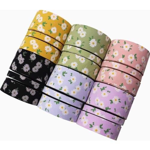 5 yards Floral Print Small Fresh Embossed Ribbon Ribbon Handmade Bowknot Hair Accessories Hairpin Material