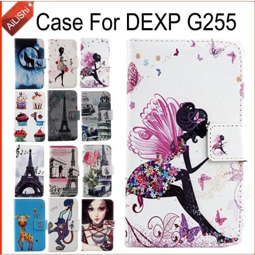 AiLiShi Case For DEXP G255 Luxury Flip Painted Leather Case G255 DEXP Exclusive 100% Special Phone Cover Skin+Tracking In Stock