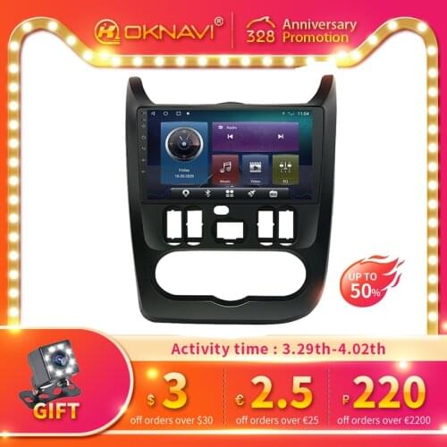 Car Radio For Renault Logan 1 Sandero 2009-2015 For Lada Largus Lergus 2012 -2020 For Dacia Duster 2010-2017 GPS Navigation DVD