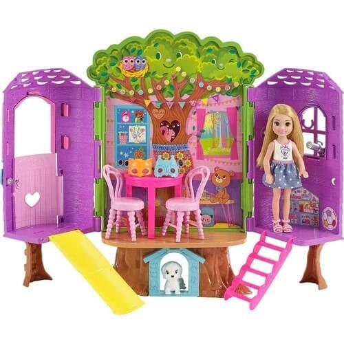 Barbie Chelseas Treehouse-Treehouse Full Set-Barbie Chelsea and Tiny Treehouse-Barbie Doll Play Set-Best price