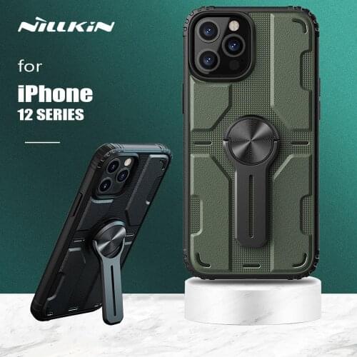 Nillkin for iPhone 12 Pro Max Armor Cover Removable Stand Protection Case for iPhone 12/12 Pro/12 Mini Impact Resistant TPU Case