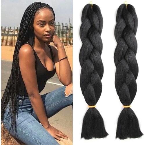 CLong Jumbo Braids Kanekalon 24 Inch Color Braiding Synthetic Hair Extensions Braid Hair for 100 Colors Heat Resistant Fiber